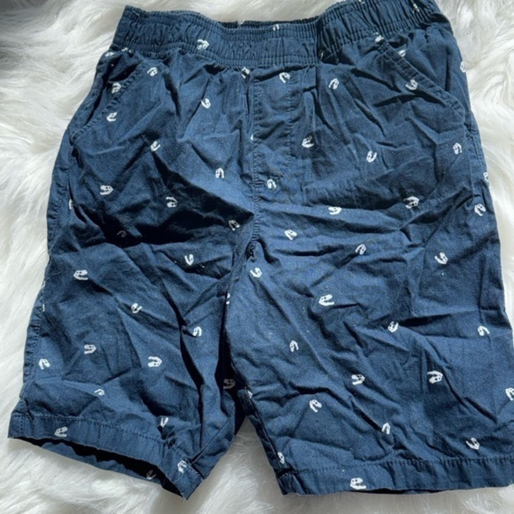 Boys Navy shorts with dinosaur